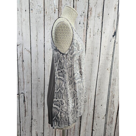 NEW INC‎ M Snake Skin Sequin Tank Top Blouse Shirt Party Metallic Shimmer - Picture 3 of 8
